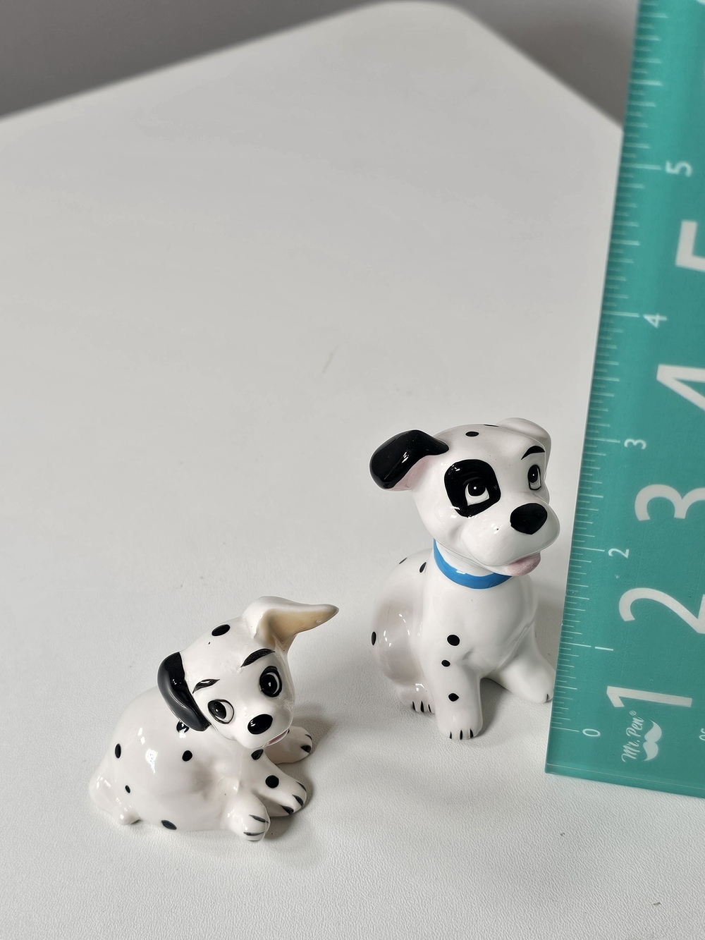 Disney White Dalmatian Ceramic Dog Figurine 2" Set Of 2 - Picture 6 of 6